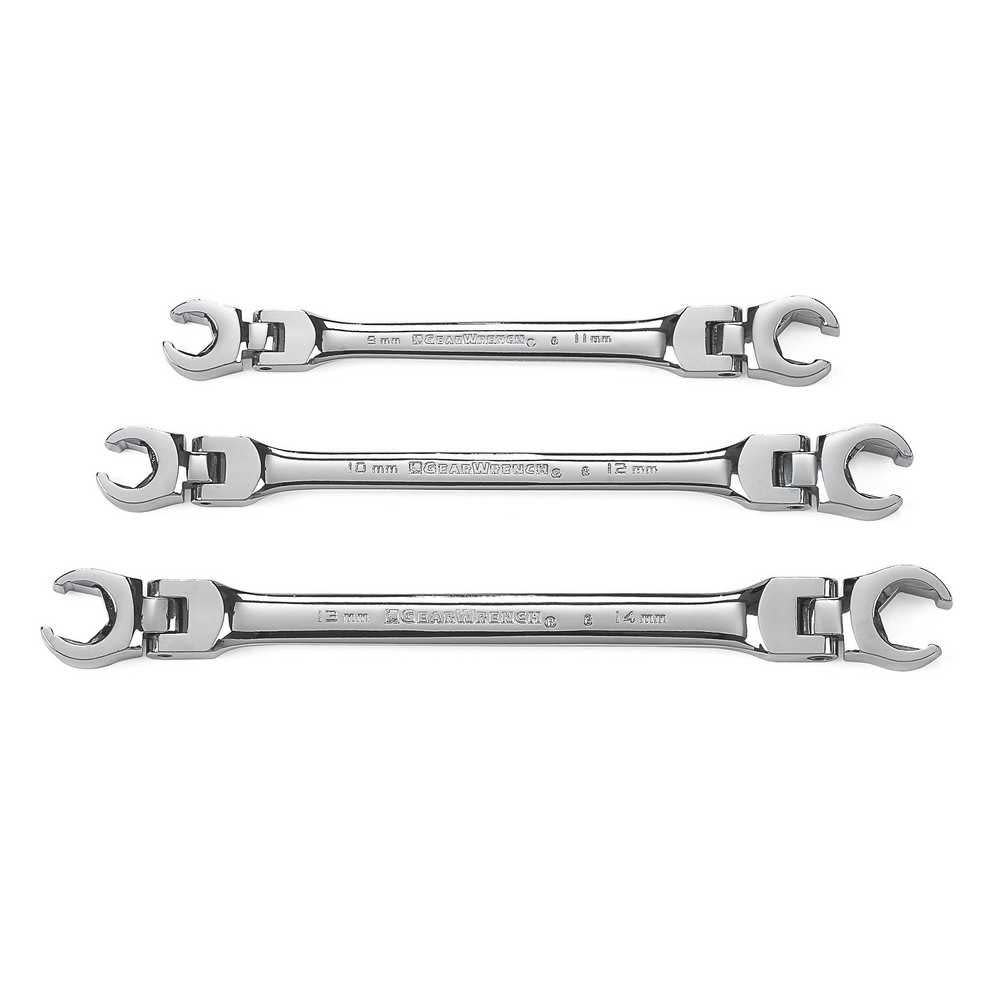 GEARWRENCH Flex Flare Nut Wrench Set 3 Pc. Metric 81915 from GEARWRENCH - Mycitystee