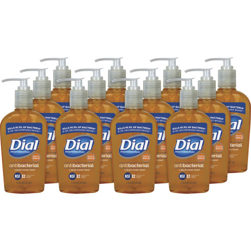 Dial Gold Antibacterial Liquid Hand Soap， Floral， 7.5 oz Pump， 12/Carton (84014CT) - Mycitystee