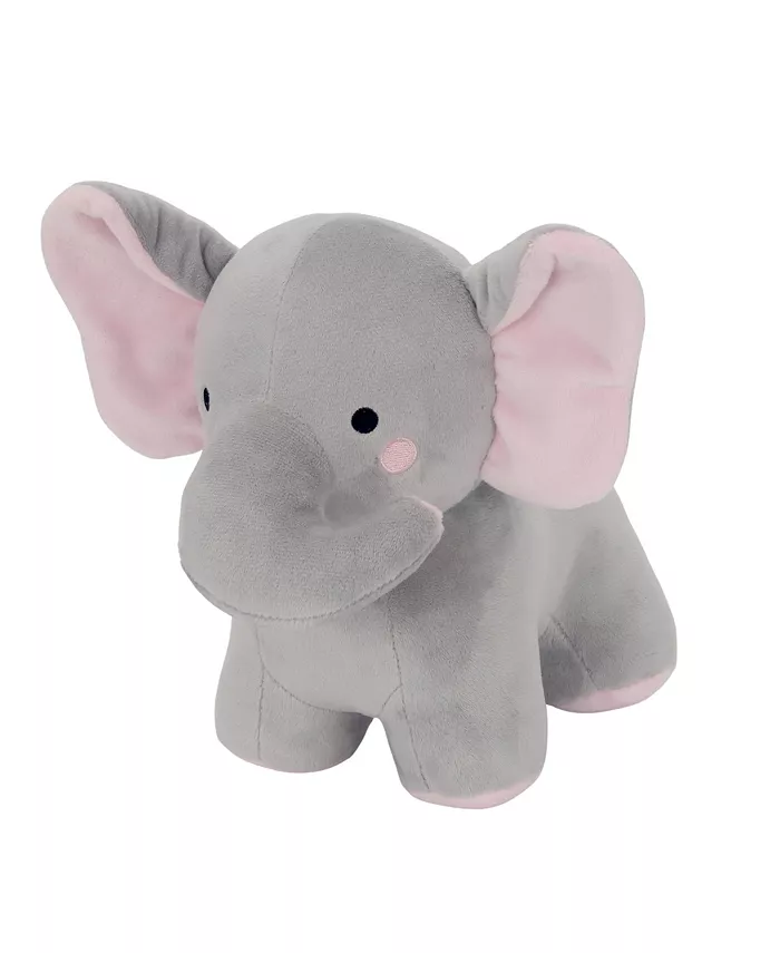 Bedtime Originals Rainbow Jungle Gray Pink Plush Elephant Stuffed Animal Toy - Mycitystee