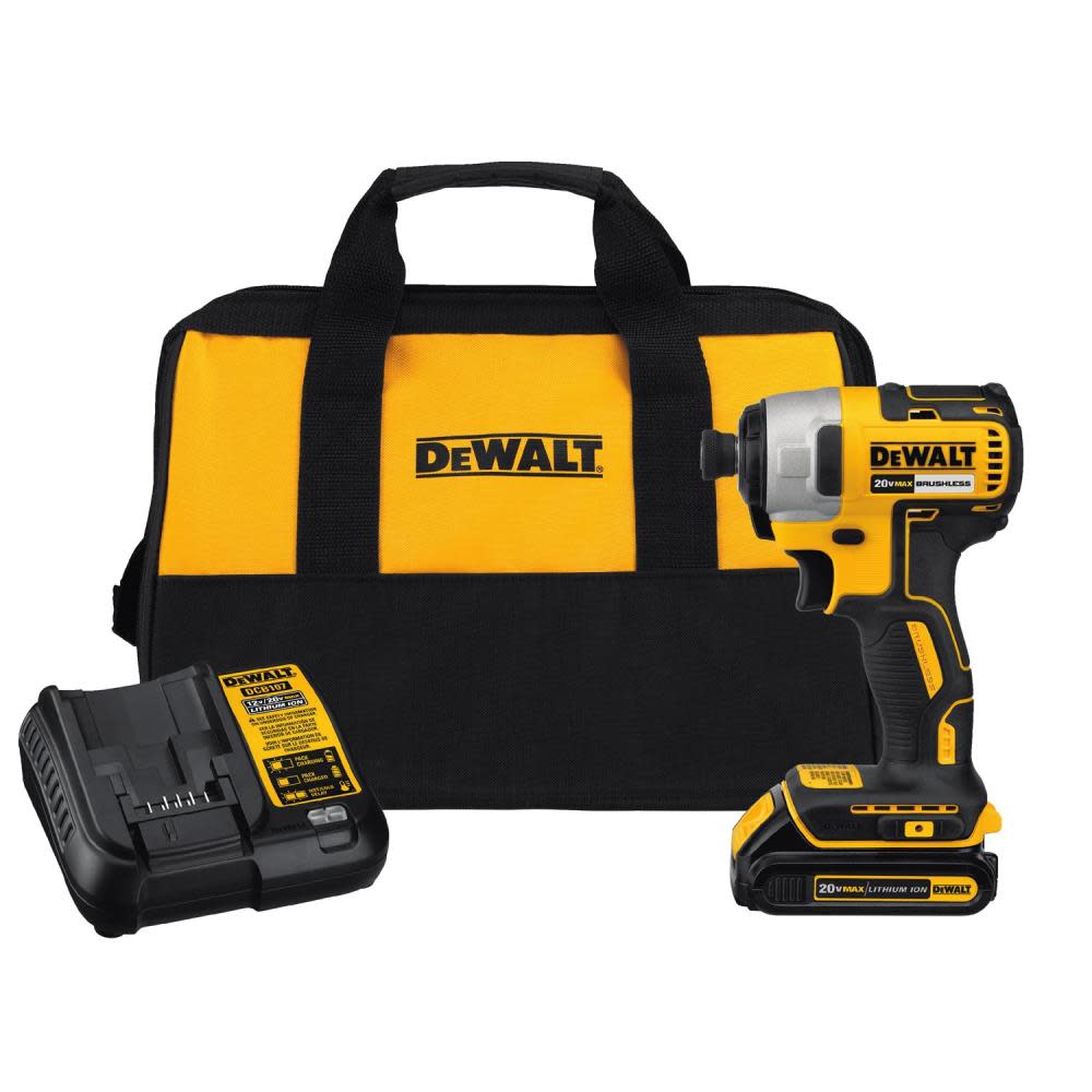 DEWALT 20 V MAX 1/4-in Brushless Impact Driver Kit DCF787C1 from DEWALT - Mycitystee