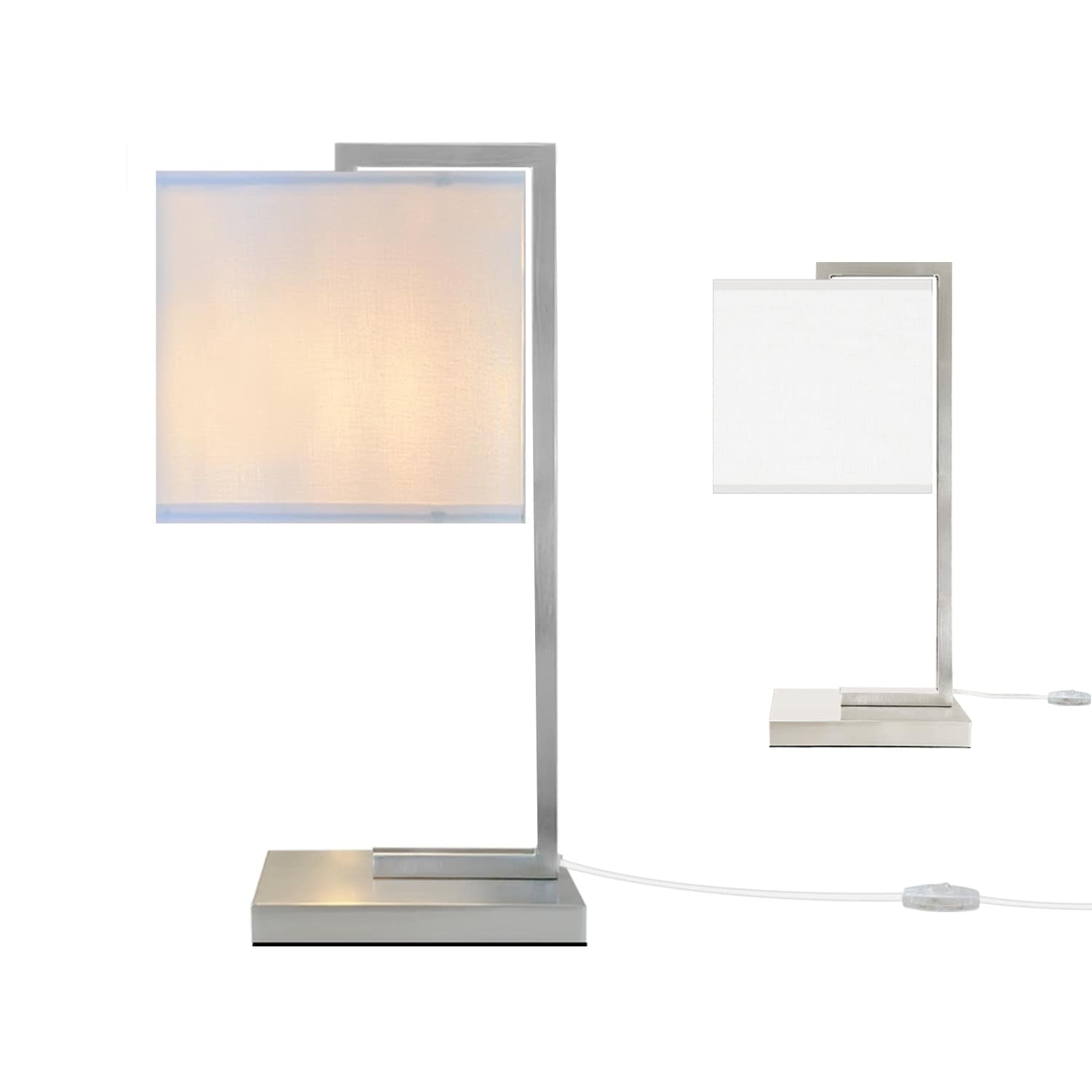 19-inch polished steel table lamp - Mycitystee