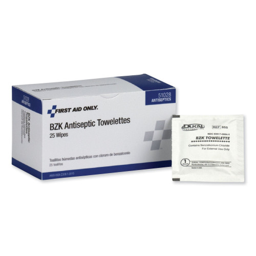 PhysiciansCare First Aid Antiseptic Towelettes， 25/Box (51028) - Mycitystee