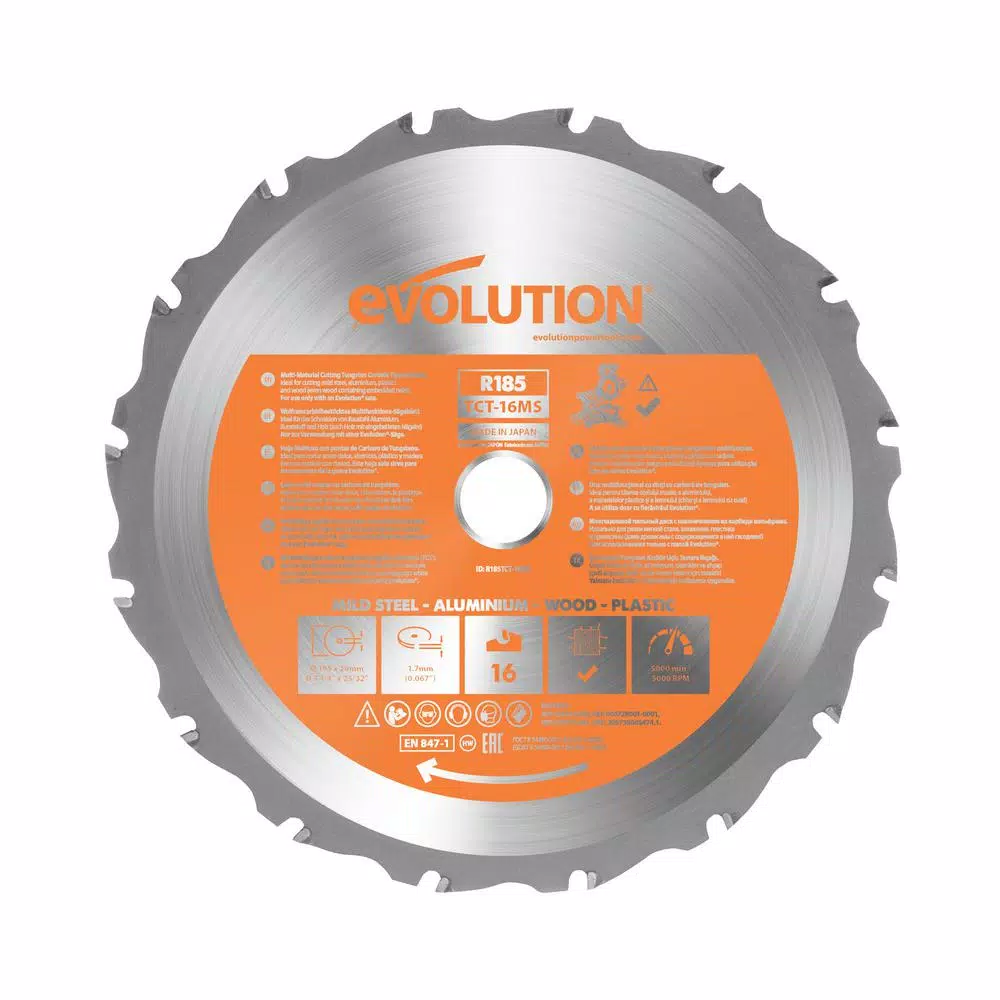Evolution Power Tools 7-1/4 in. 20-T Multi-Material Replacement Miter Saw Blade and#8211; XDC Depot - Mycitystee