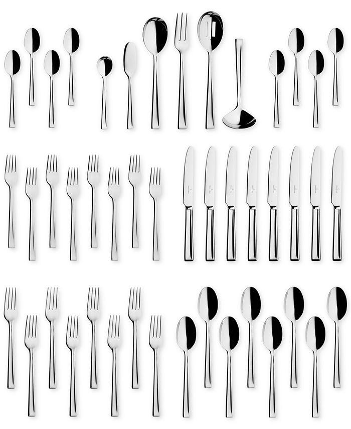 Villeroy Boch Victor 46-Pc. Flatware Set， Service for 8 - Mycitystee