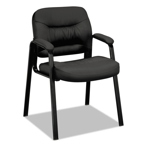 HON HVL643 Guest Chair， Supports up to 250 lbs.， Black Seat/Black Back， Black Base (VL643SB11) - Mycitystee
