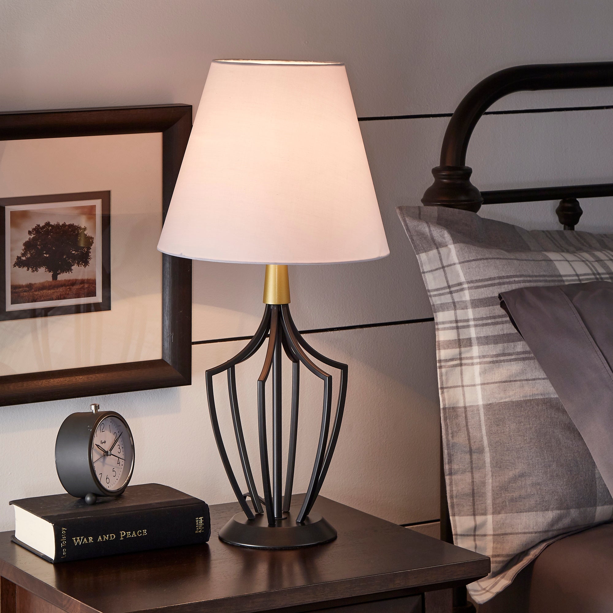 Paula Matte Black Finish Modern Table Lamp by iNSPIRE Q Modern - Mycitystee