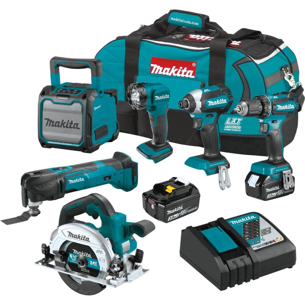Makita 18V LXT Lithium-Ion Cordless 6-Piece Combo Kit (3.0Ah) XT613X1 from Makita - Mycitystee