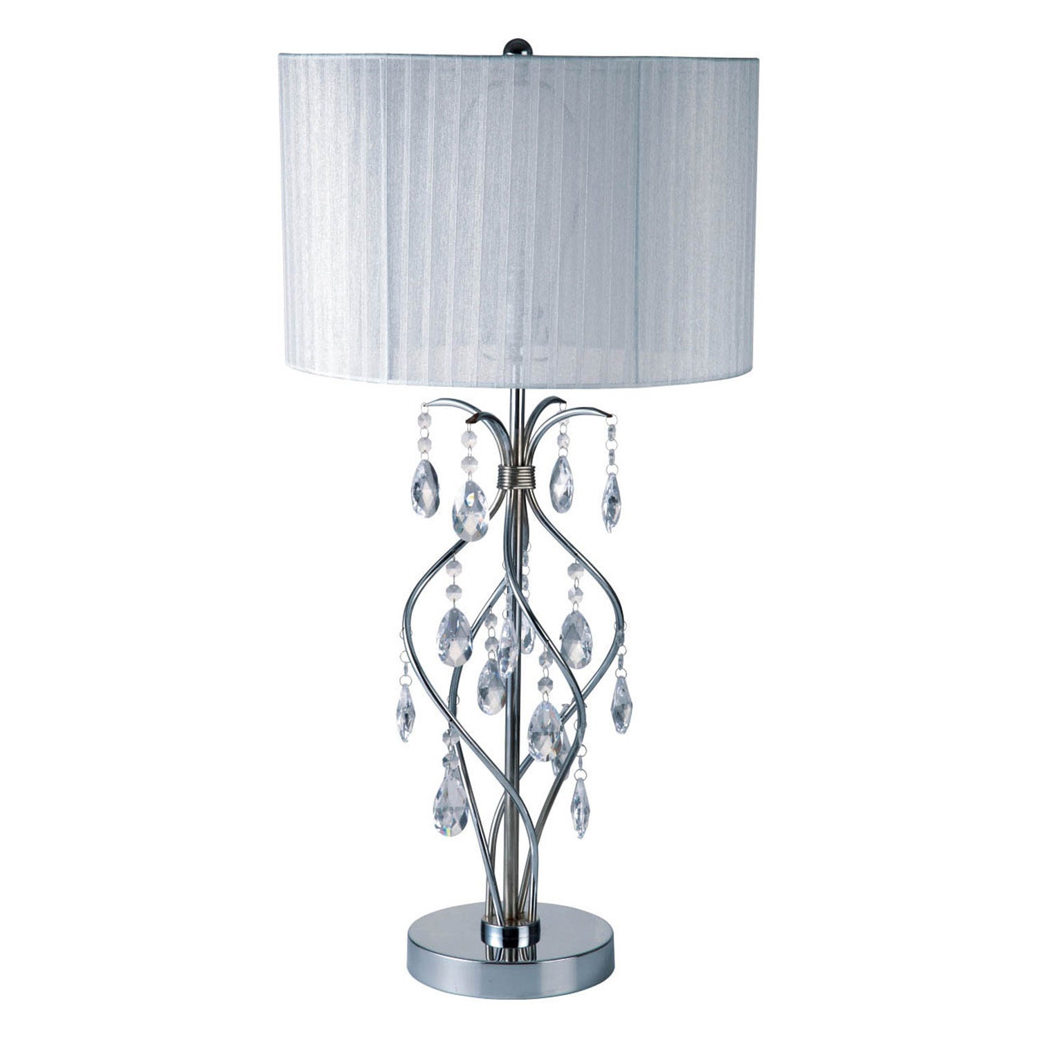 Furniture of America Jena Contemporary Silver Metal Table Lamp - Mycitystee