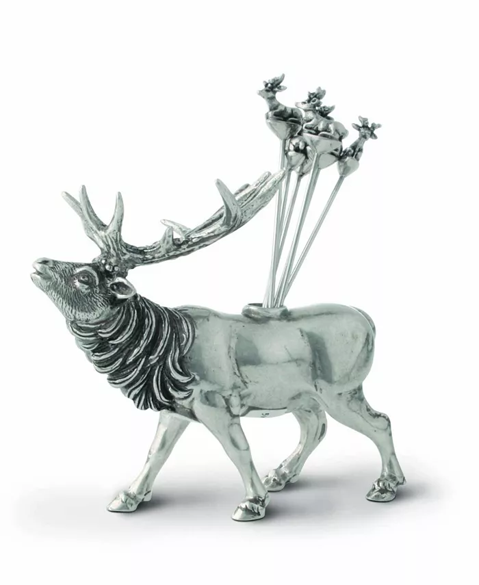 Vagabond House Elk Pewter Cheese Pick Set - Set of 6 - Mycitystee
