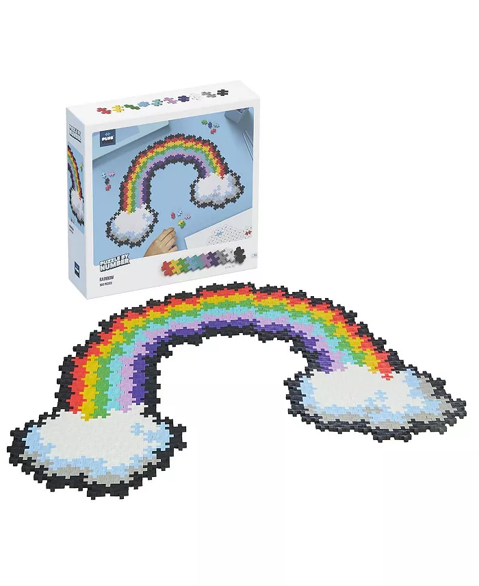 Plus-Plus Puzzle By Number - 500 Pc Rainbow Puzzle - Mycitystee