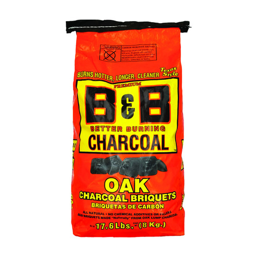 BB Charcoal 00074 Charcoal Briquettes All Natural Oak Hardwood 17.6 lb - Mycitystee