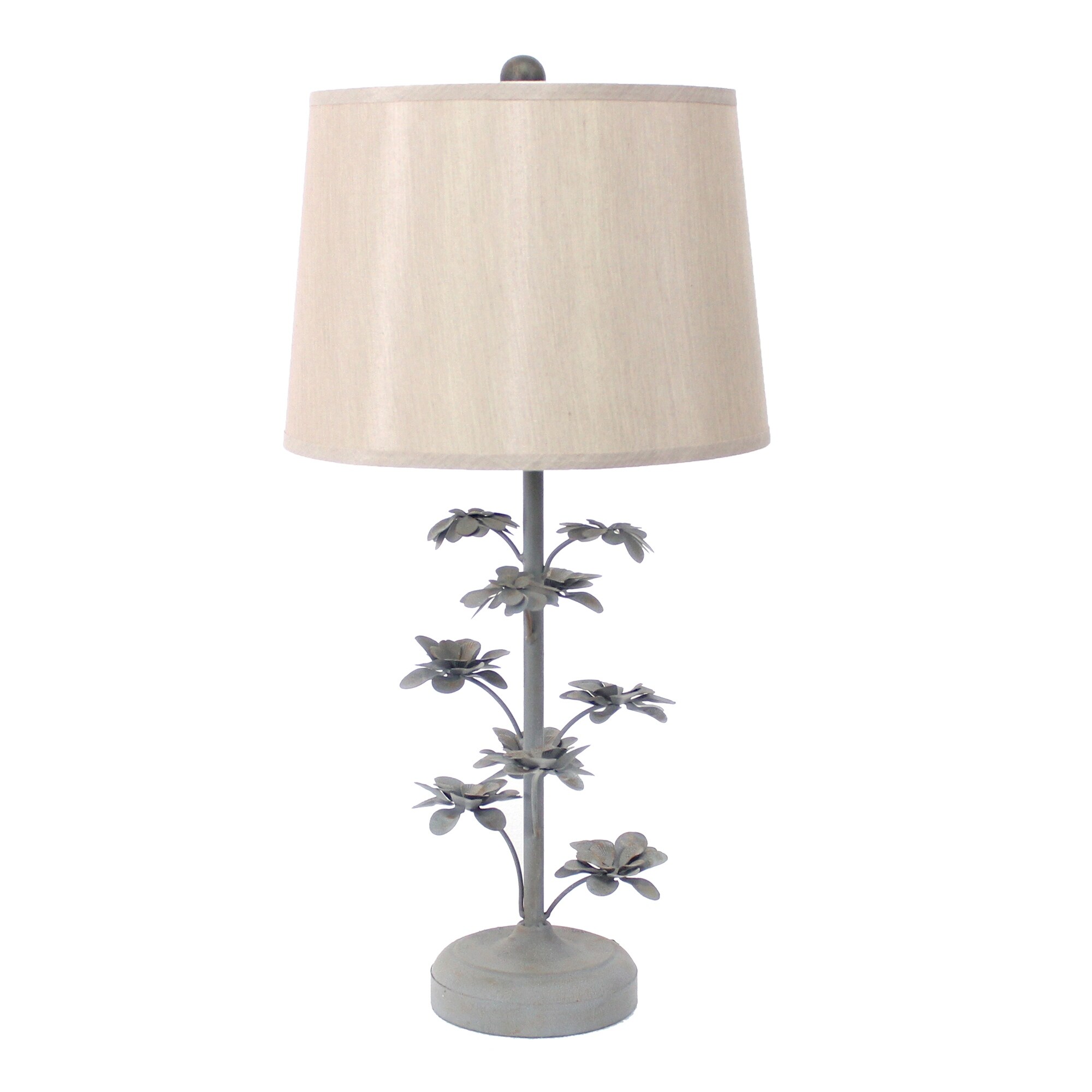 8 x 12 x 28 Gray Rustic Flowering Tree - Table Lamp - 8 x 12 x 28.25 - Mycitystee
