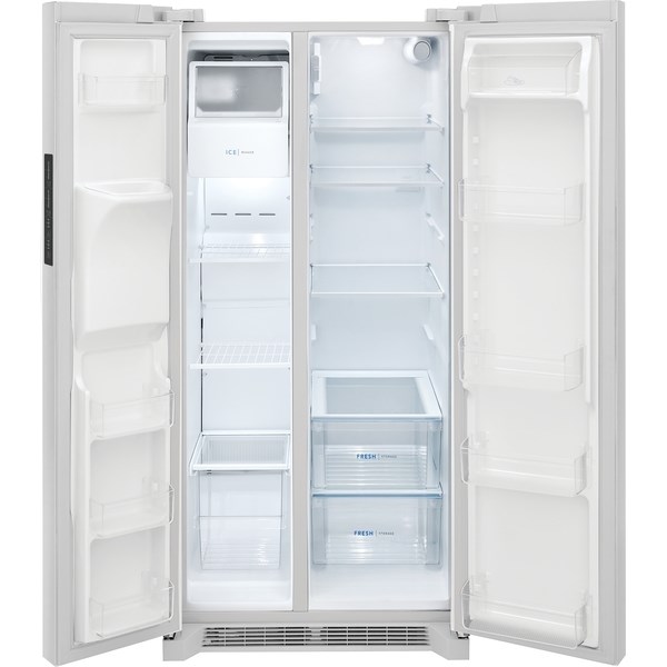 22.3 cu ft Side-by-Side White Refrigerator - Mycitystee