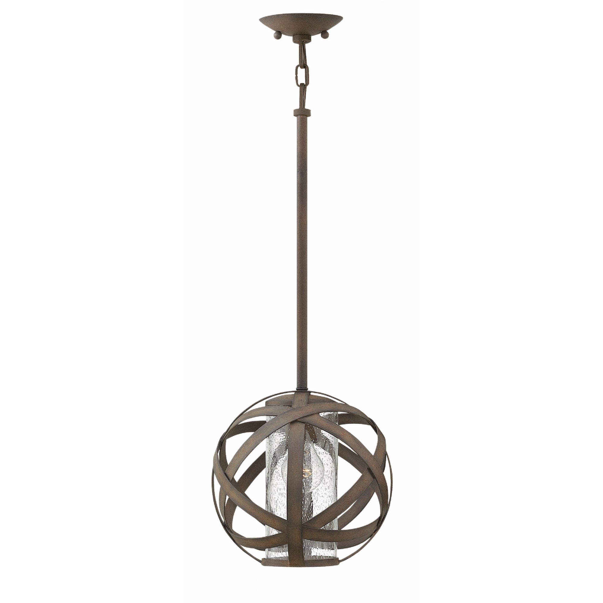 Hinkley Carson 1-Light Outdoor Pendant in Vintage Iron - Mycitystee