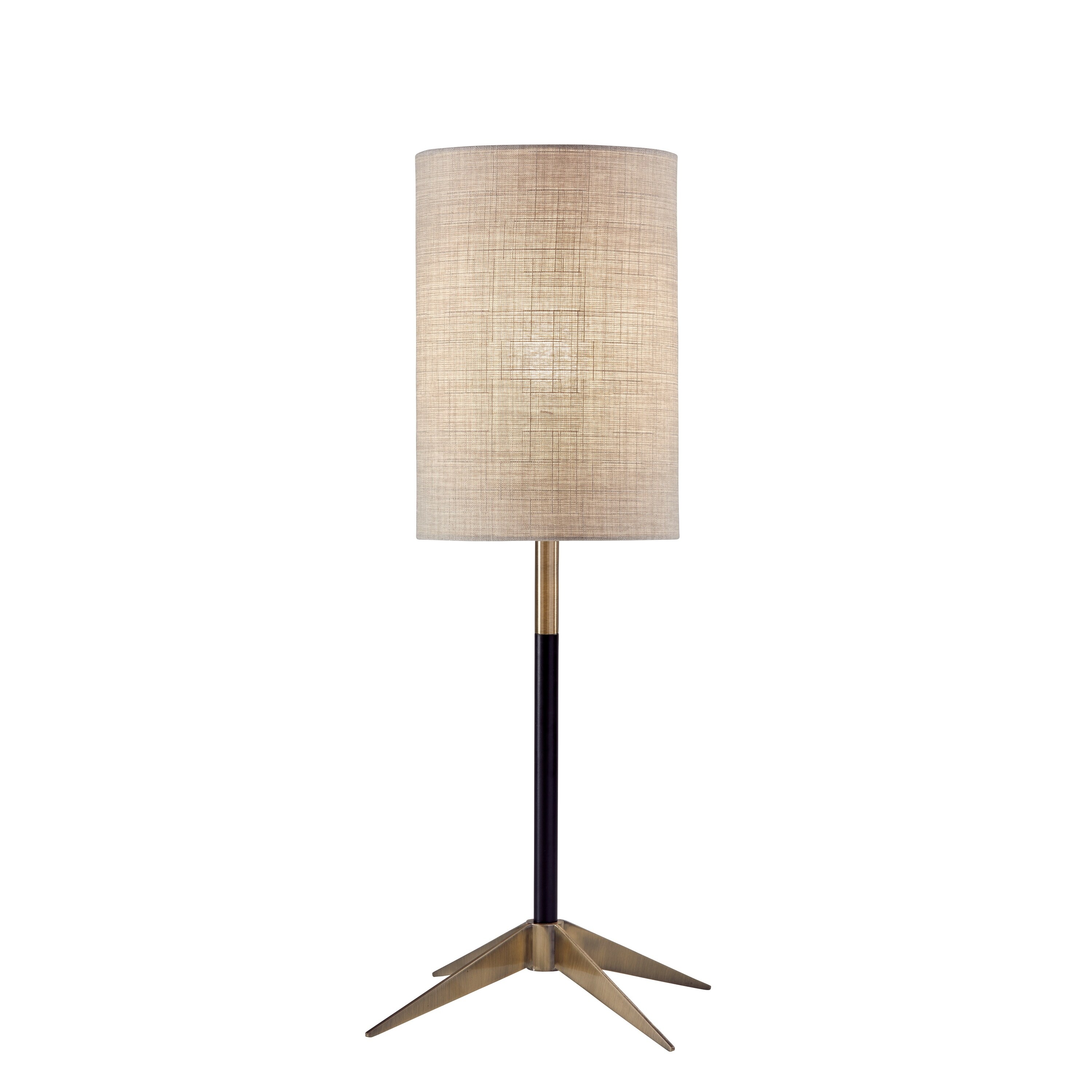 Adesso Matte Black and Antique Brass Davis Table Lamp - Mycitystee
