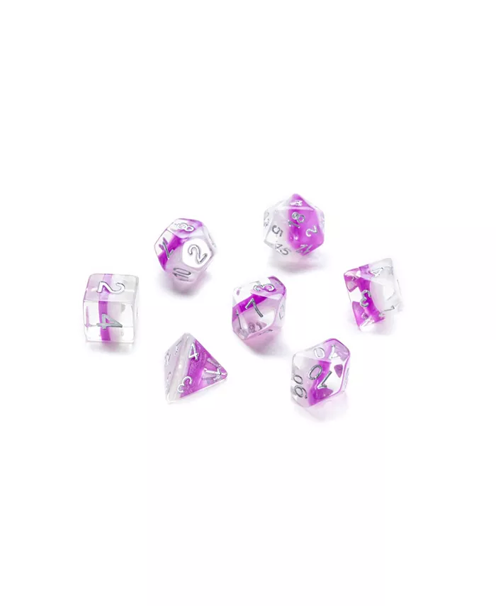 Gatekeeper Games Eclipse Amethyst Dice Set， 8 Pieces - Mycitystee