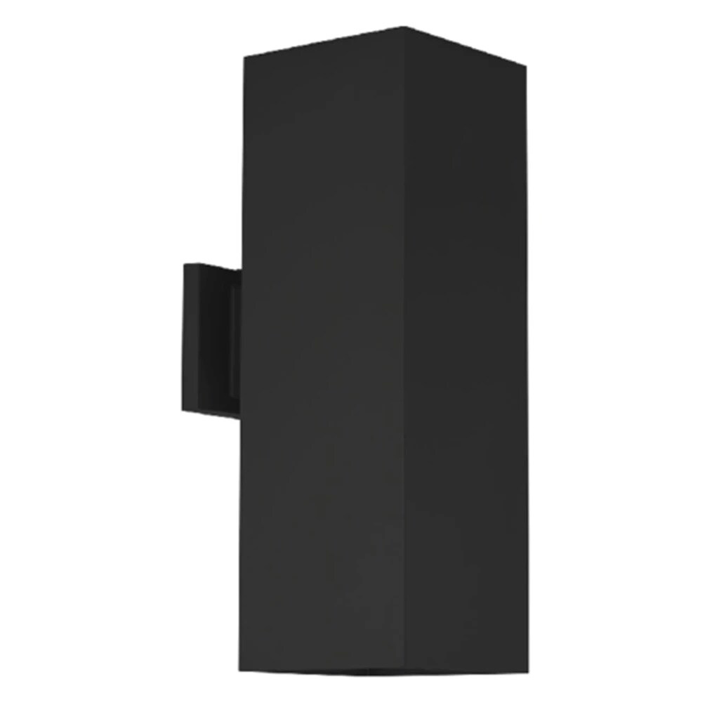 Vivio Lighting Zain 2-Light Large Cube Up/Down Patio Light Black - Mycitystee
