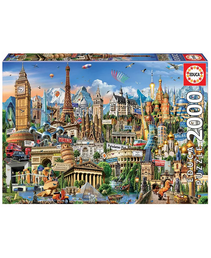 Educa Europe Landmarks Puzzle Set， 2001 Piece - Mycitystee