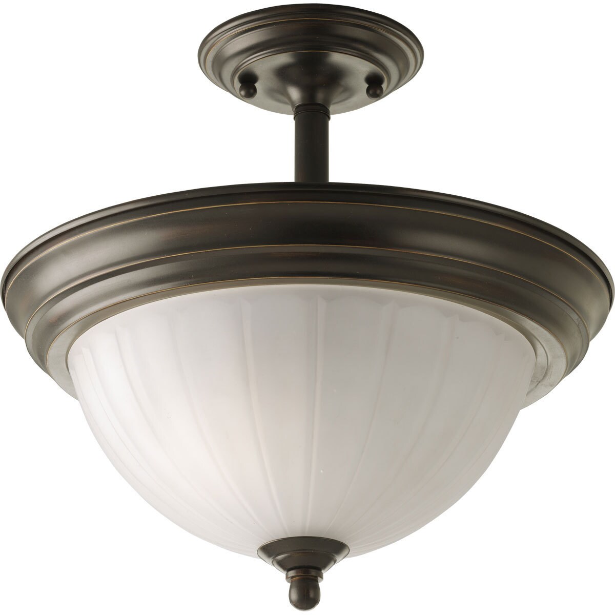 Progress Lighting Bronze 2-light Semi-flush Mount Fixture - Mycitystee