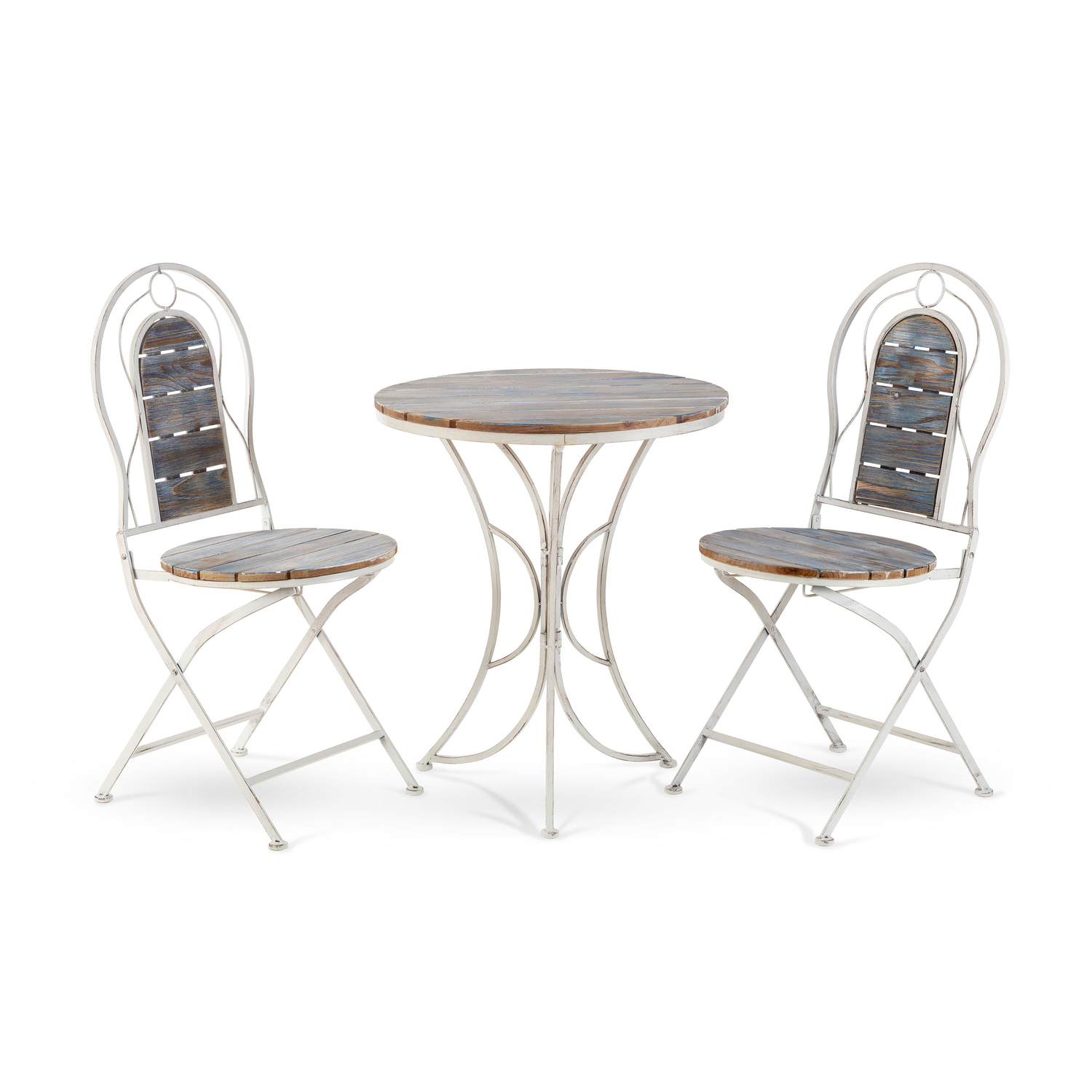 Alpine 3 pc White Metal Bistro Set - Mycitystee