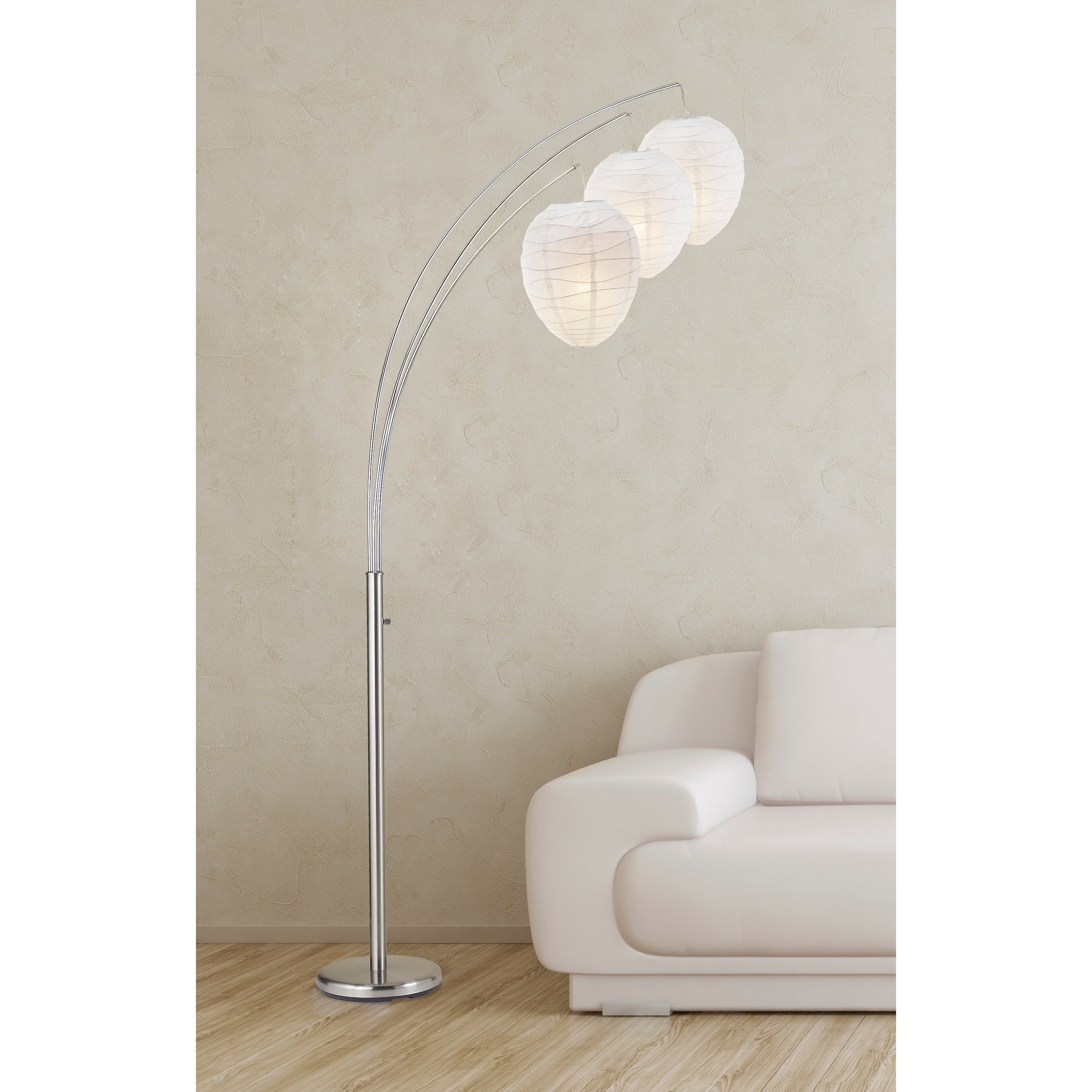 Belle Arc Satin Steel Lamp - Mycitystee