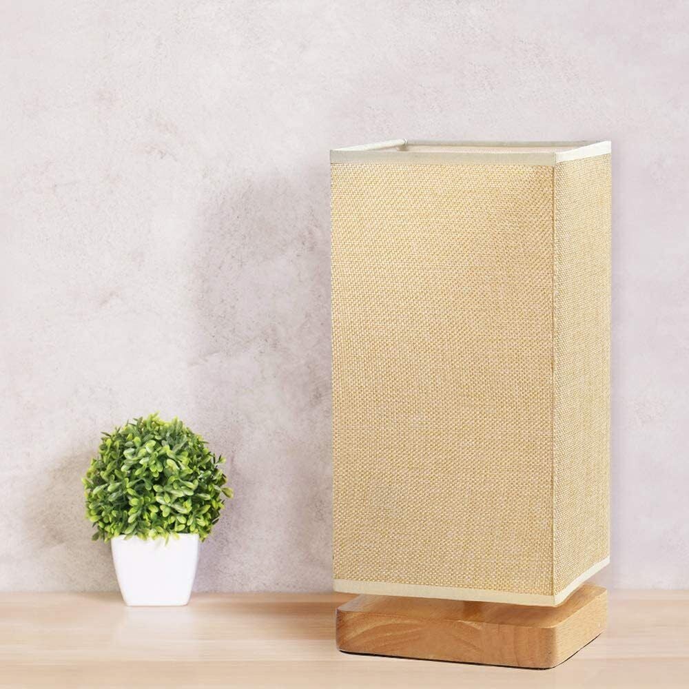 Square Shade Table Lamp Minimalist Bedside Desk Lamp - 5.5