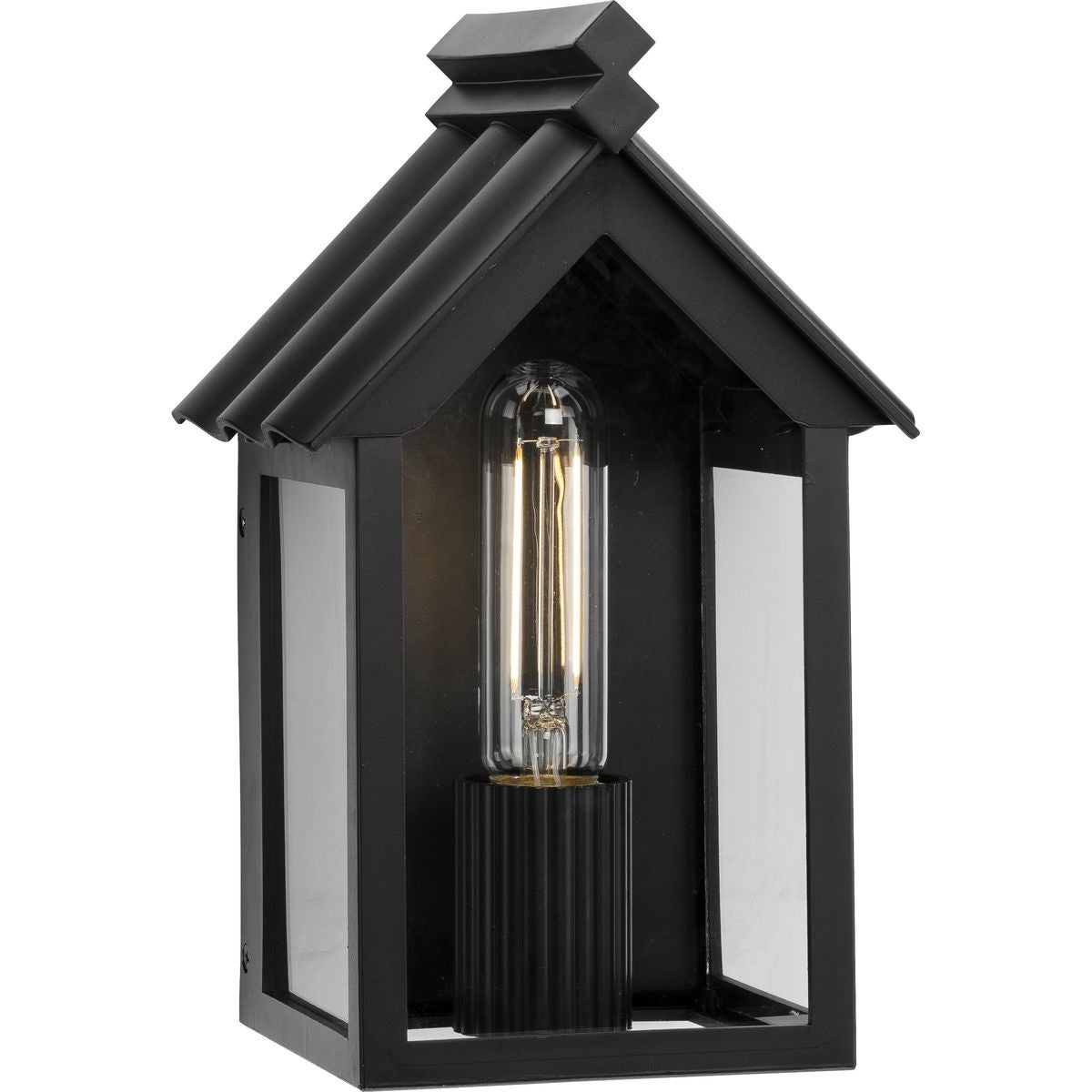 Jeffrey Alan Marks Point Dume Dunemere Matte Black Outdoor Wall Lantern with DURASHIELD - 6.65 in x 5.875 in x 10.5 in Shopping - The Best Deals on Ou - Mycitystee