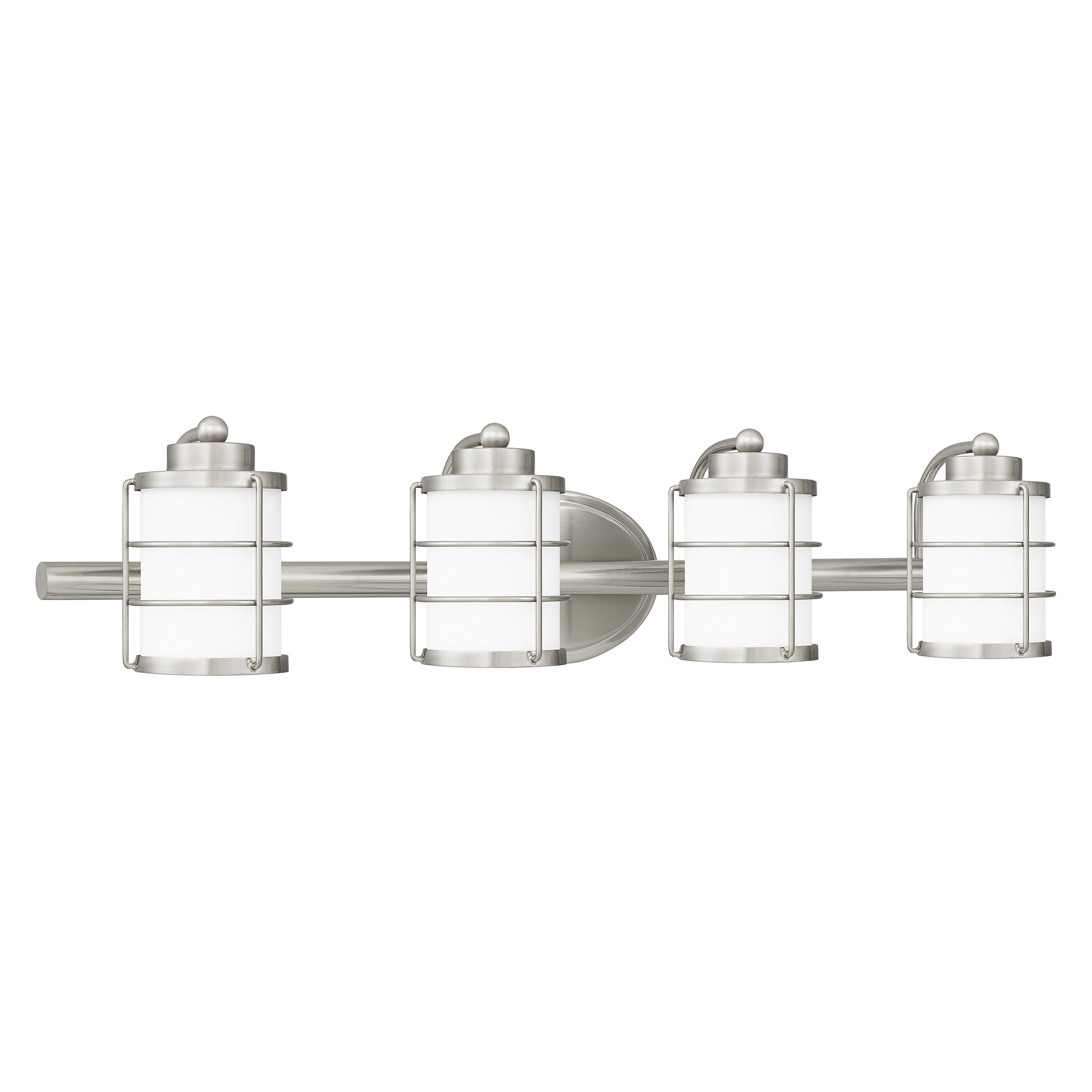 Harper 4-Light Brushed Nickel Bath Light - Brushed Nickel - Mycitystee