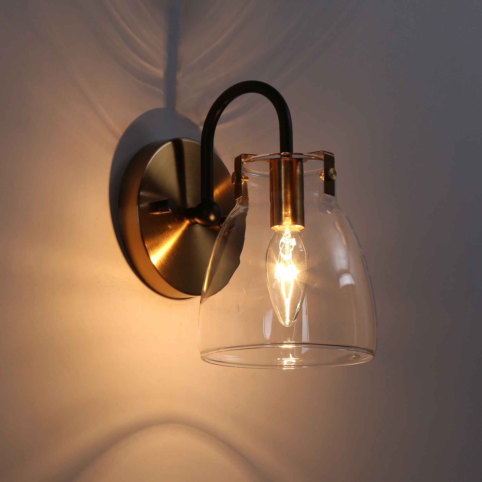 Coria Modern Luxury 1-light Glass Wall Sconces Linear Bathroon Vanity Lights for Powder Room - L 5.1