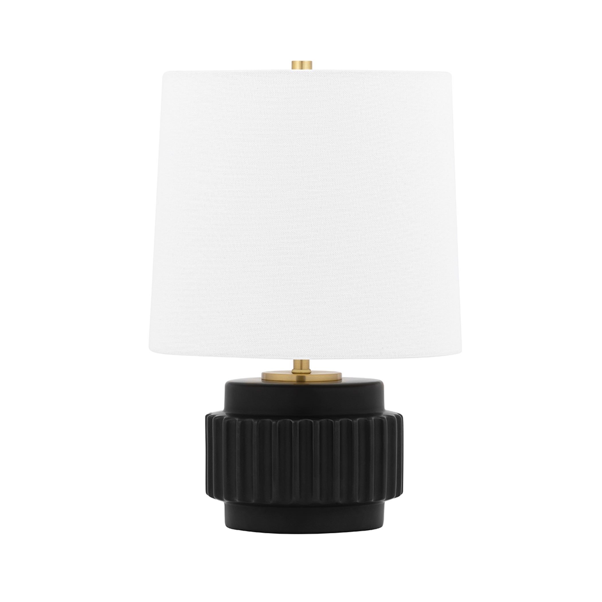 Mitzi by Hudson Valley Kalani 1-Light Table Lamp with White Belgian Linen - Mycitystee