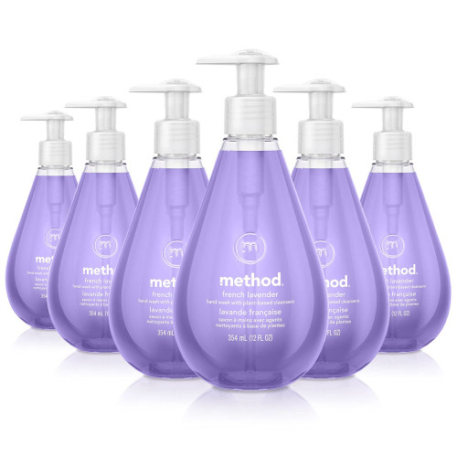 Method Gel Hand Wash， French Lavender， 12 oz Pump Bottle， 6/Carton (00031CT) - Mycitystee