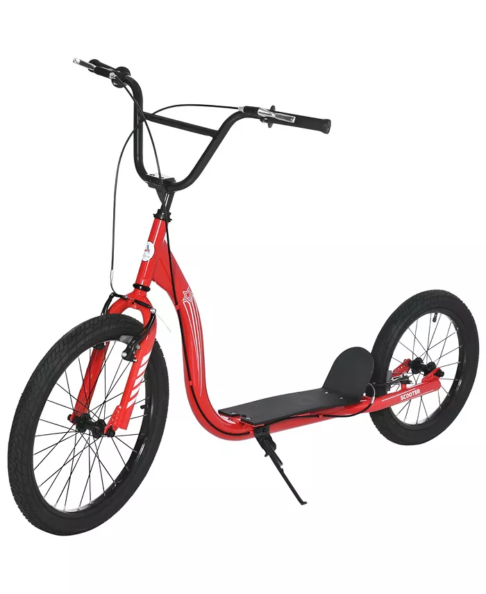 Aosom Scooter with Big Wheels and Bike Brakes， Outdoor Non Electric Scooter - Mycitystee
