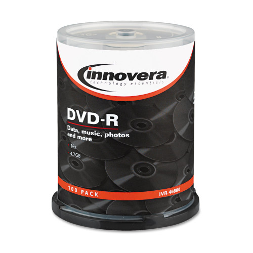 Innovera DVD-R Recordable Discs， 4.7 GB， 16x， Spindle， Silver， 100/Pack (46890) - Mycitystee