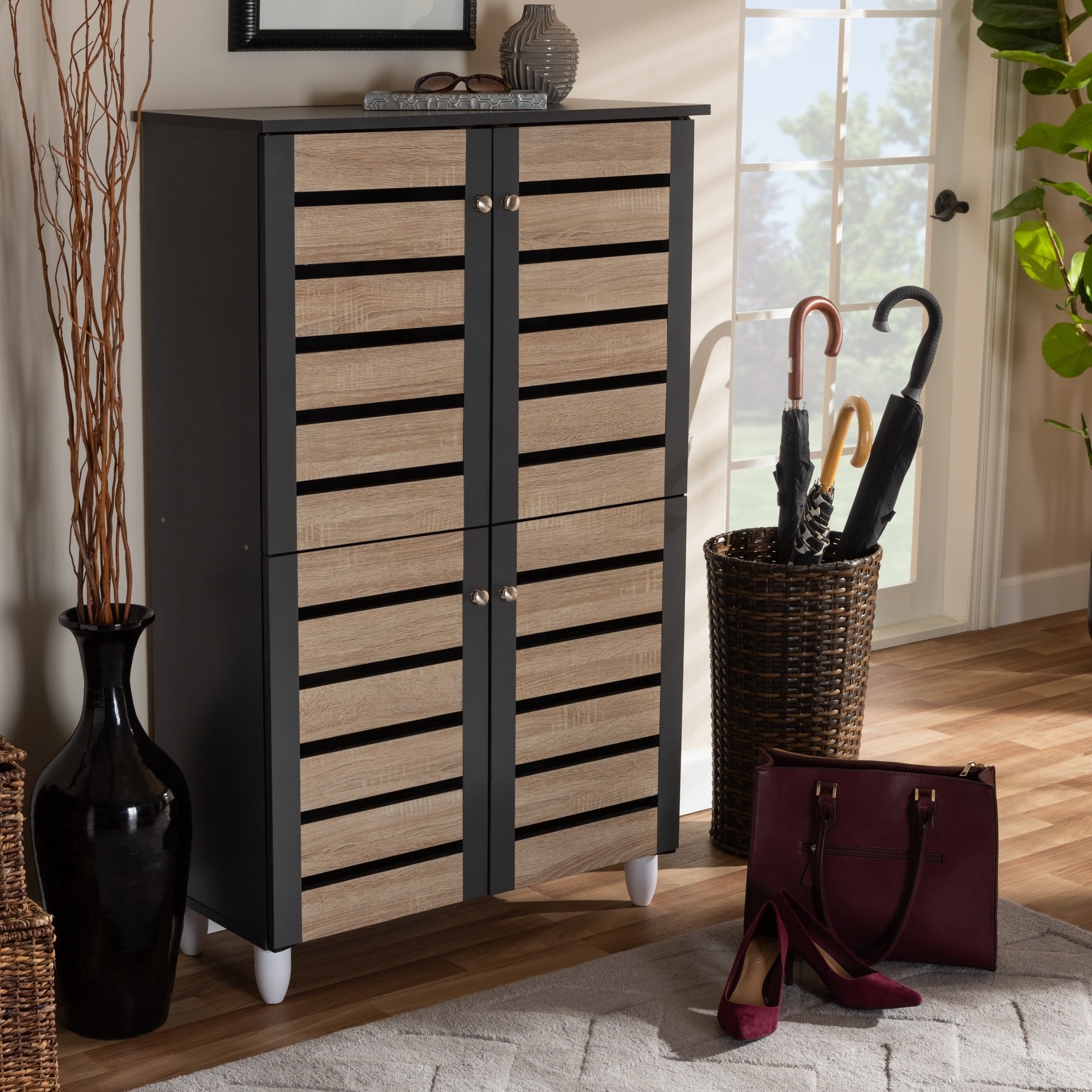 Contemporary Shoe Storage Cabinet - - 26396244 - Mycitystee