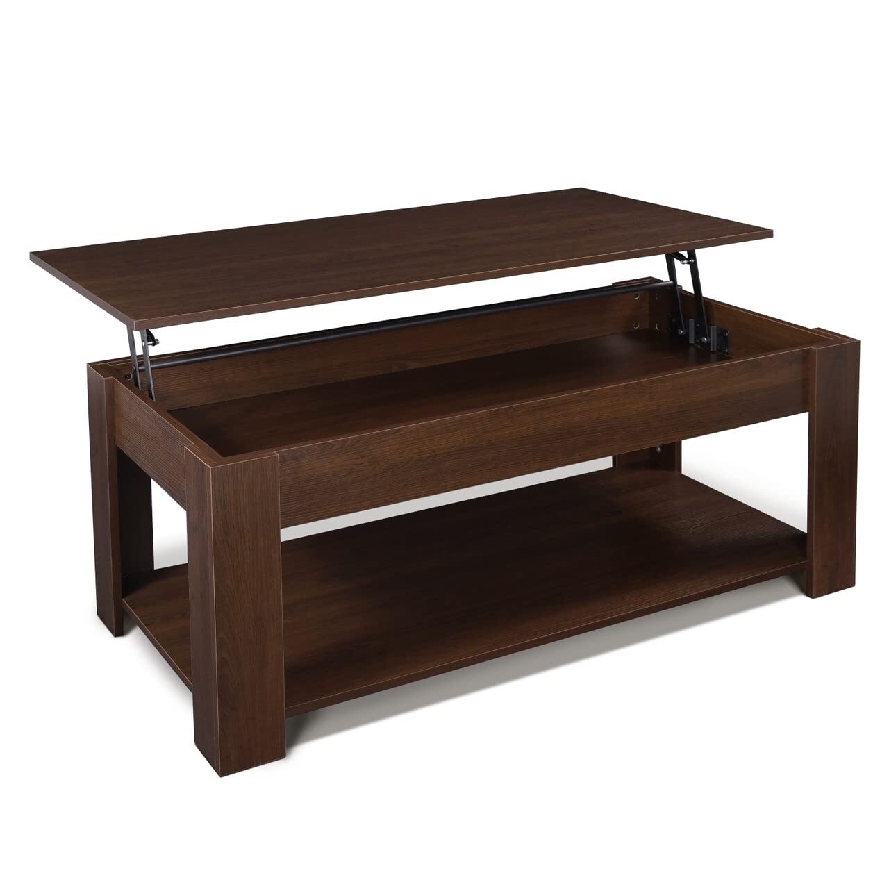 Lift Top Coffee Table w/Storage， Storage Coffee Table w/Lift Top for Living Room， Rising Tabletop Coffee Table w/Hidden - Mycitystee