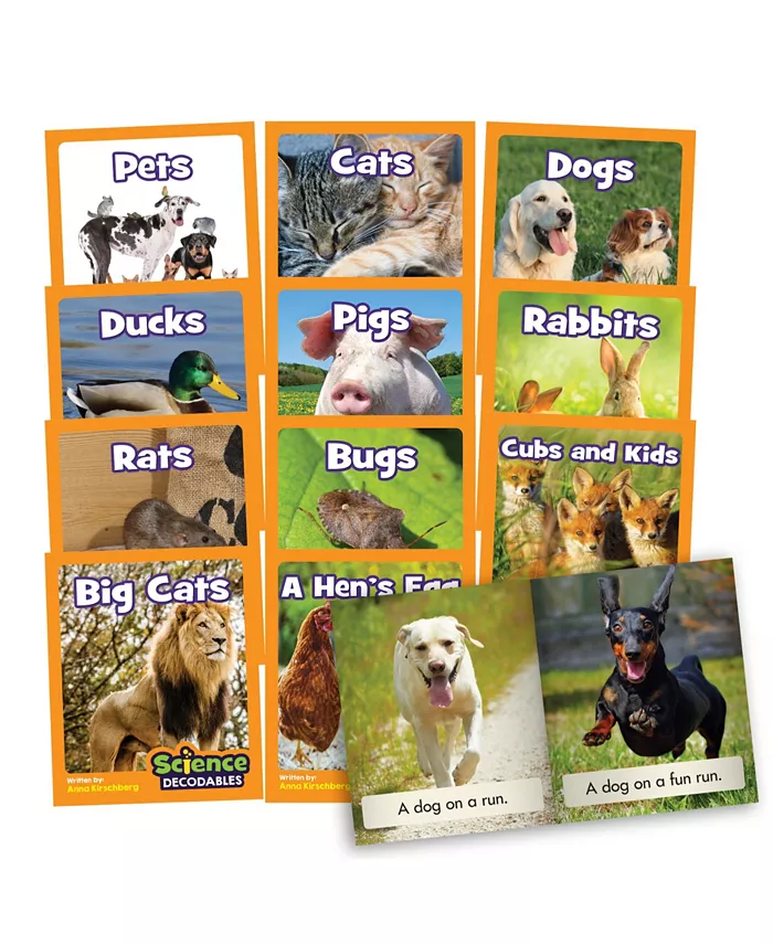 Junior Learning Science Decodables Phase-2 Non-Fiction Educational Learning Set， 12 Pieces - Mycitystee