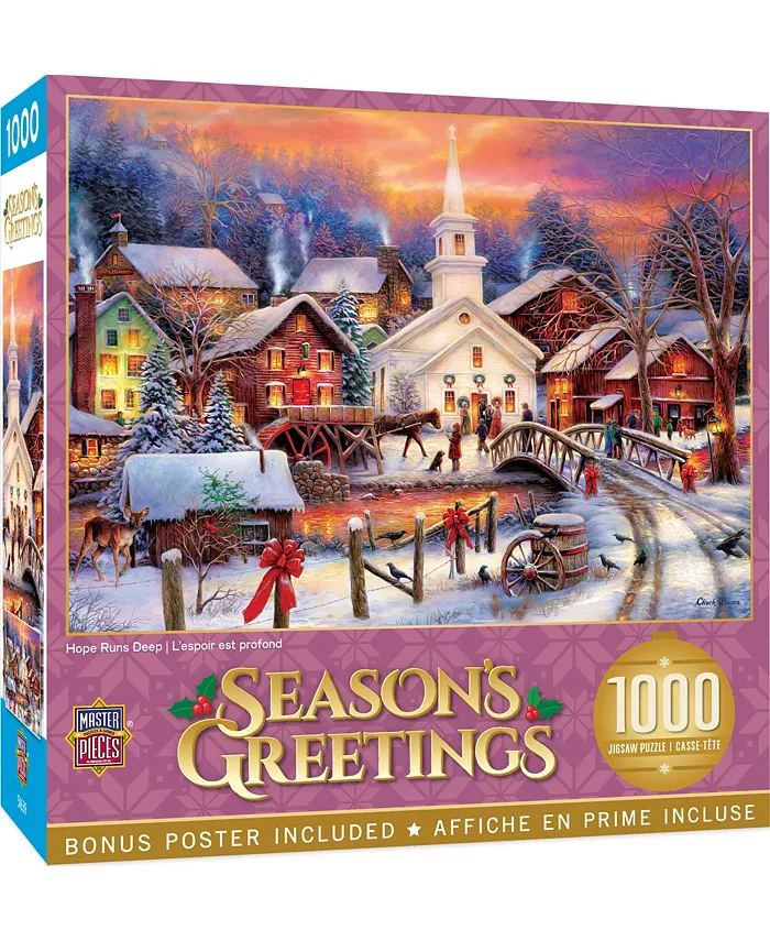 MasterPieces Puzzles MasterPieces 1000 Piece Christmas Jigsaw Puzzle - Hope Runs Deep - Mycitystee