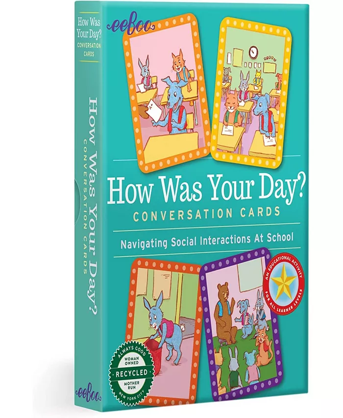 Eeboo How Was Your Day Conversation Cards - Mycitystee