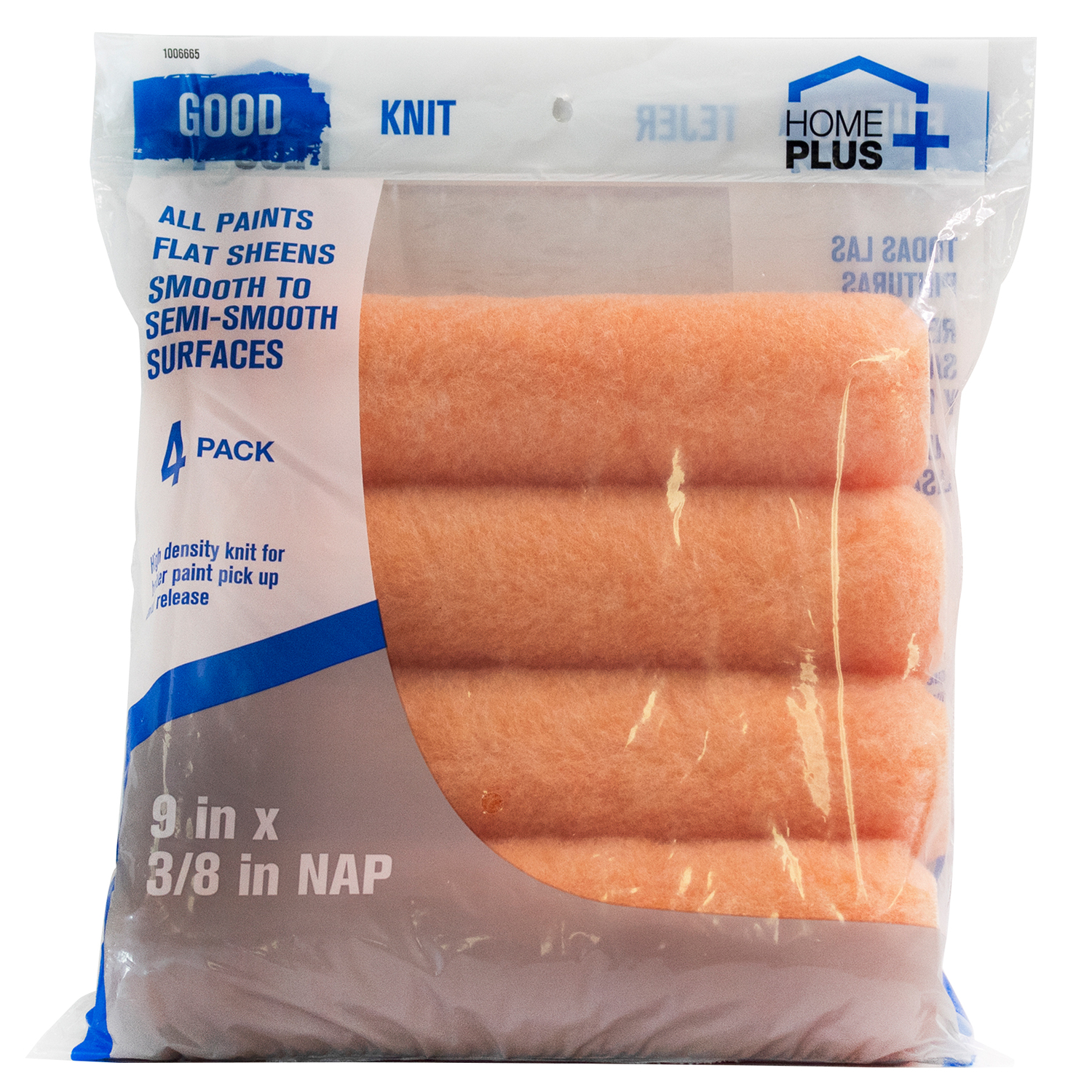Home Plus Good Polyester Knit 9 in. W X 3/8 in. Paint Roller Cover 4 pk - Mycitystee