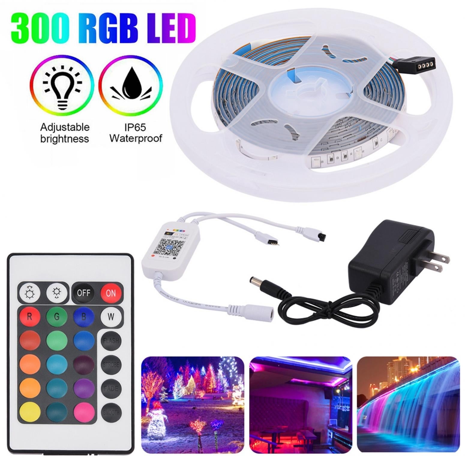 2M LED Strip Lights RGB Strips Waterproof  Color Changing String Lights Shopping - The Best Deals on String Lights | 40120602 - Mycitystee
