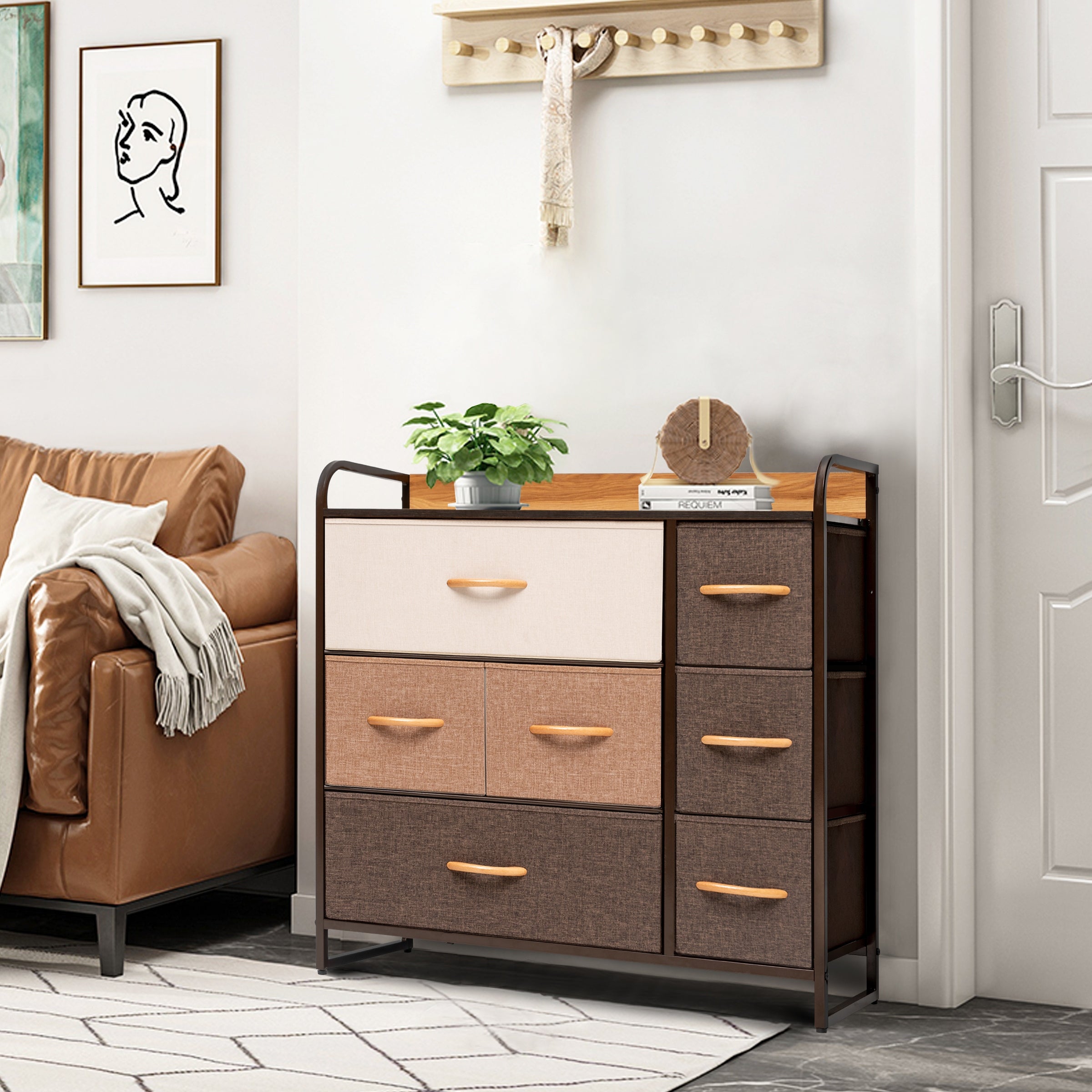 Crestlive Products Steel/ Fabric/ MDF 7-drawers Dresser - - 31796208 - Mycitystee