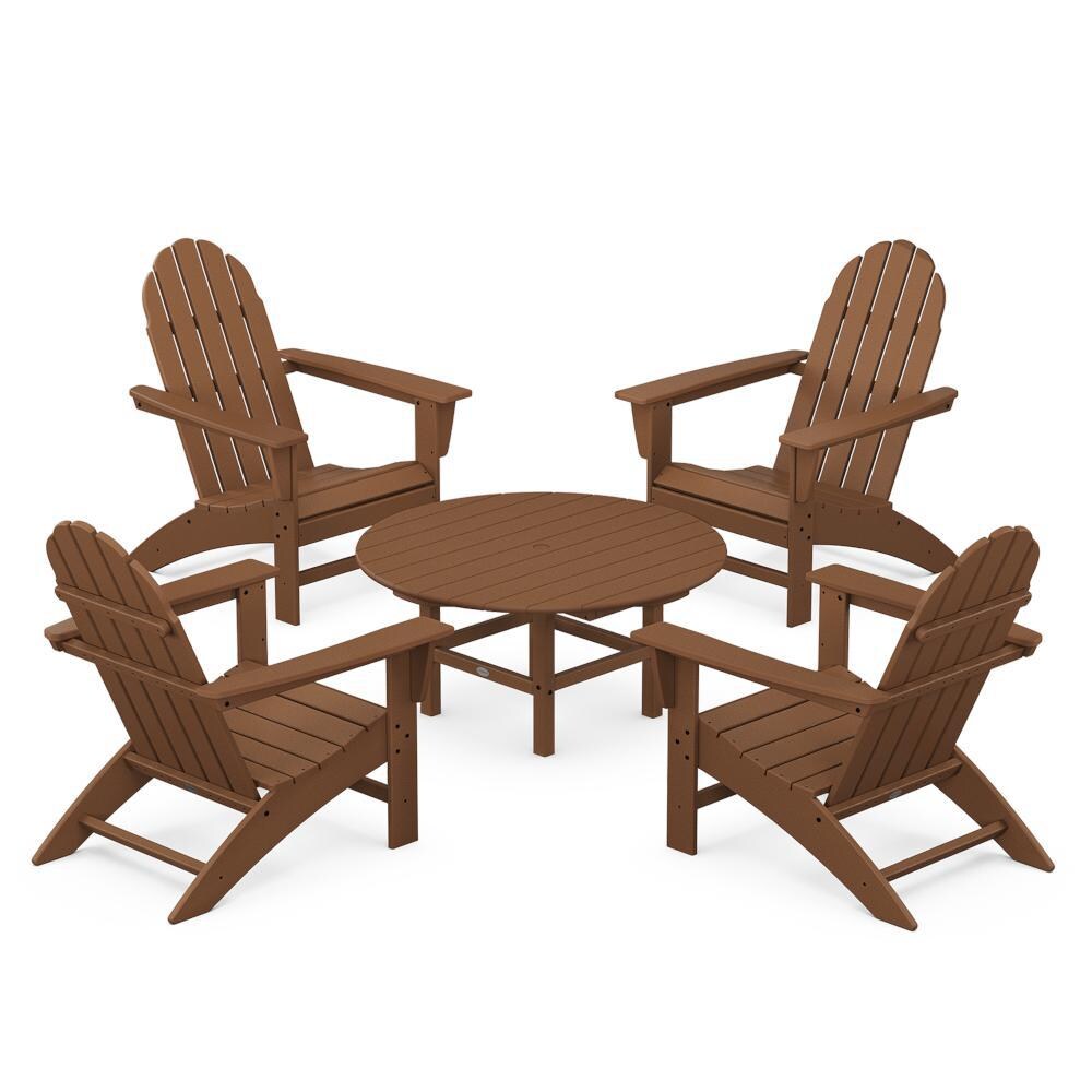 POLYWOOD Vineyard 5-Piece Adirondack Chair Conversation Set - Mycitystee