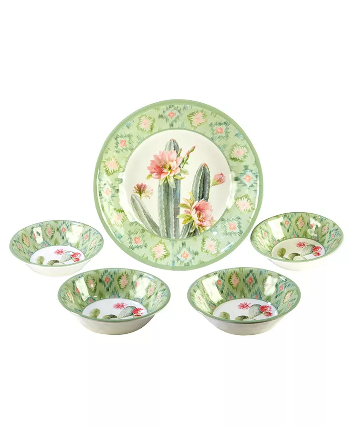 Certified International Desert Beauty Melamine Salad Set， 5 Piece - Mycitystee