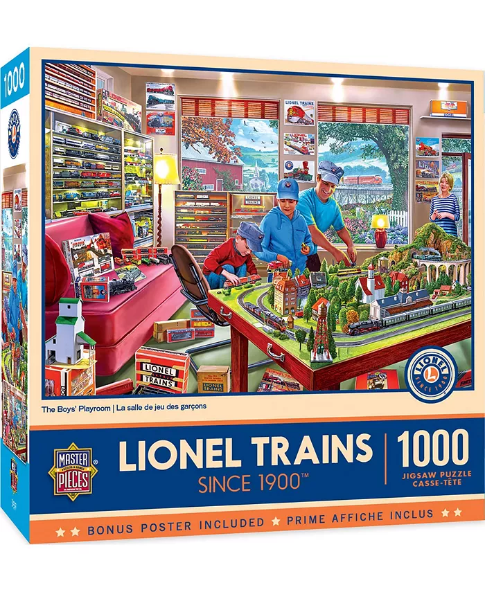 MasterPieces Puzzles Lionel - The Boy's Playroom 1000 Piece Adult Jigsaw Puzzle - Mycitystee