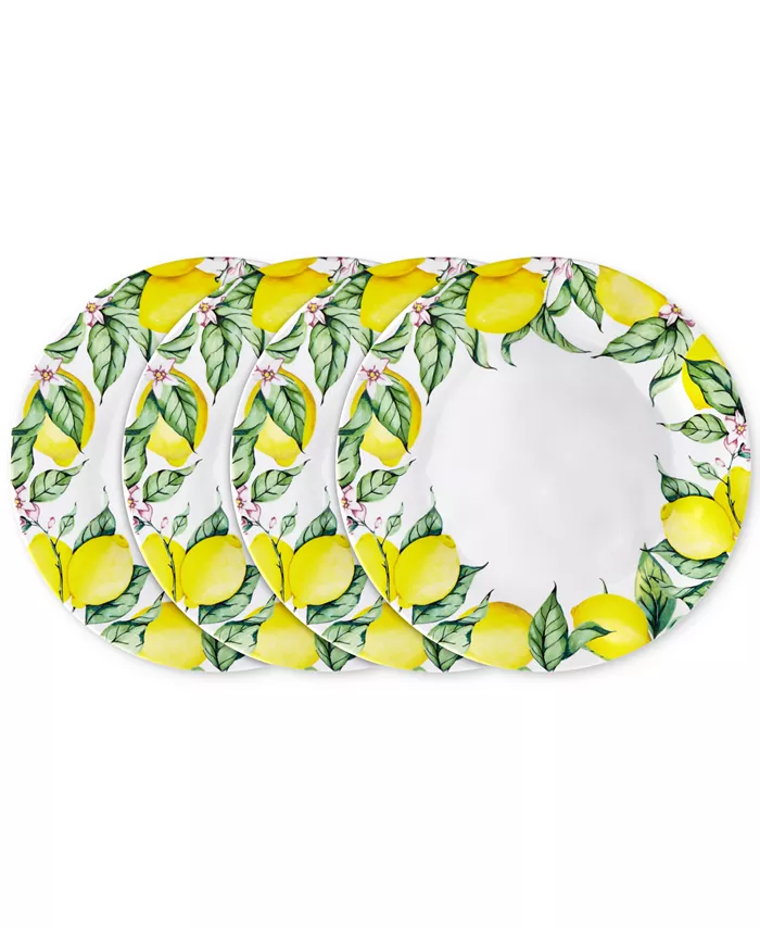 Q Squared Limonata 4-Pc. Melamine 10.5