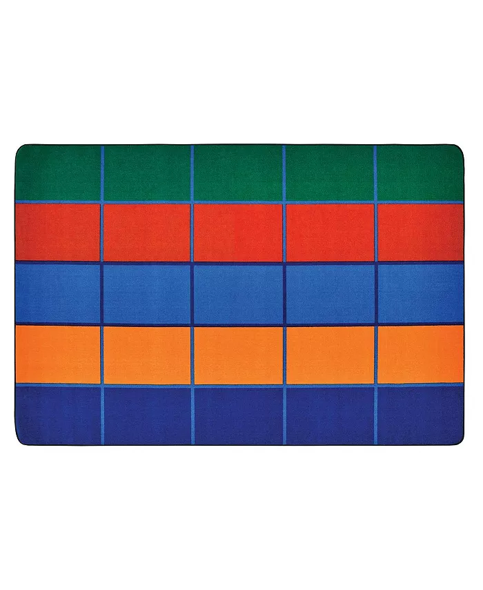 Carpets For Kids Color Blocks Seating KID$ Value PLUS Rug 6' x 9' - Mycitystee