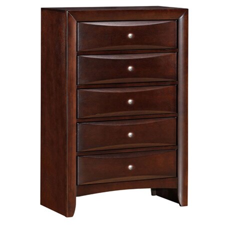Ireland Espresso 5-drawer Chest - - 12306023 - Mycitystee