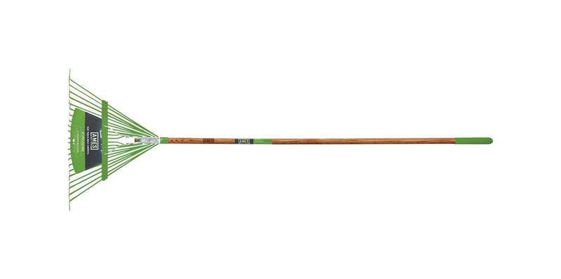 Ames 61.25 in. 22 Tine Steel Leaf Rake Wood Handle - Mycitystee
