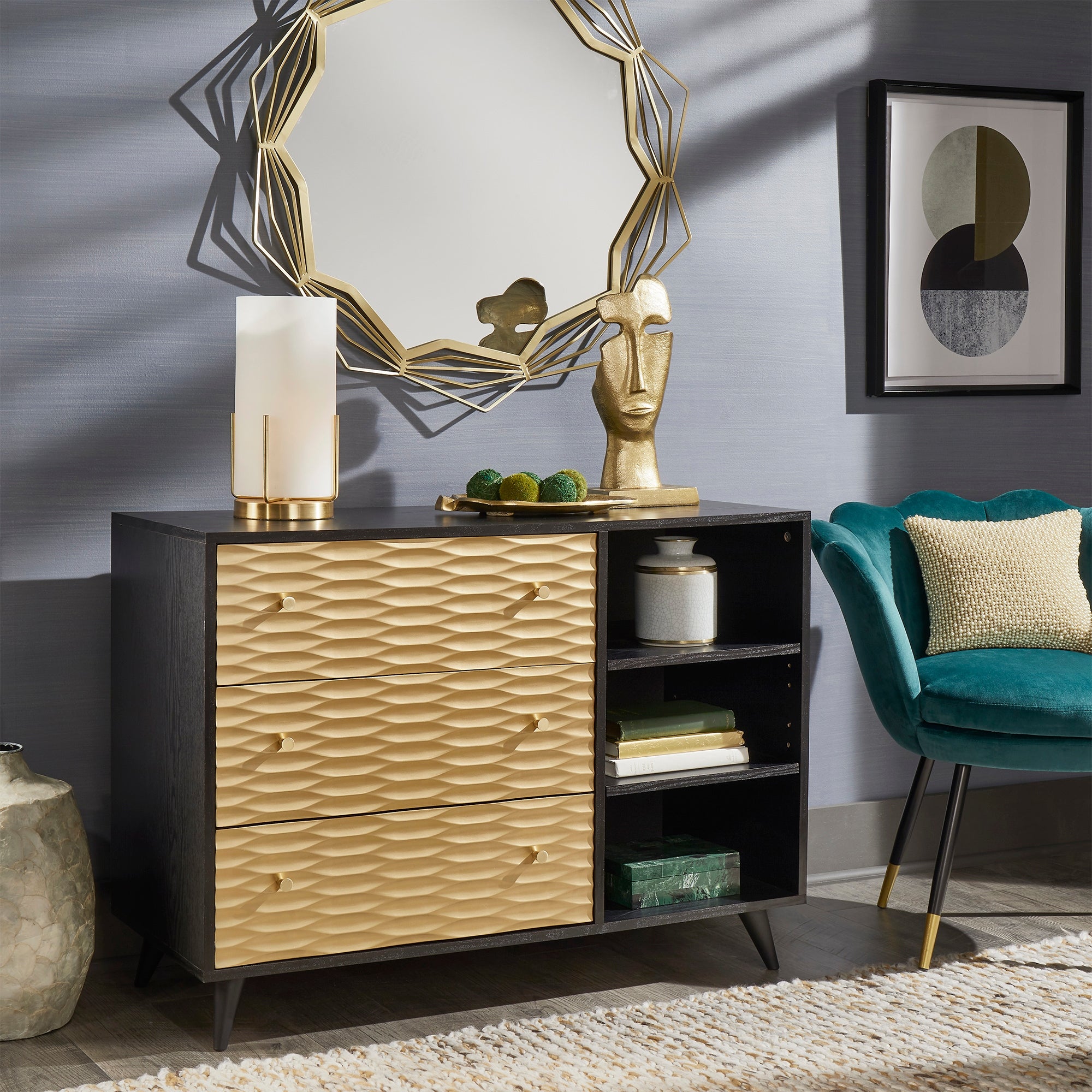 Icarus Two-Tone 3-Drawer Accent Chest by iNSPIRE Q Bold - - 34072392 - Mycitystee