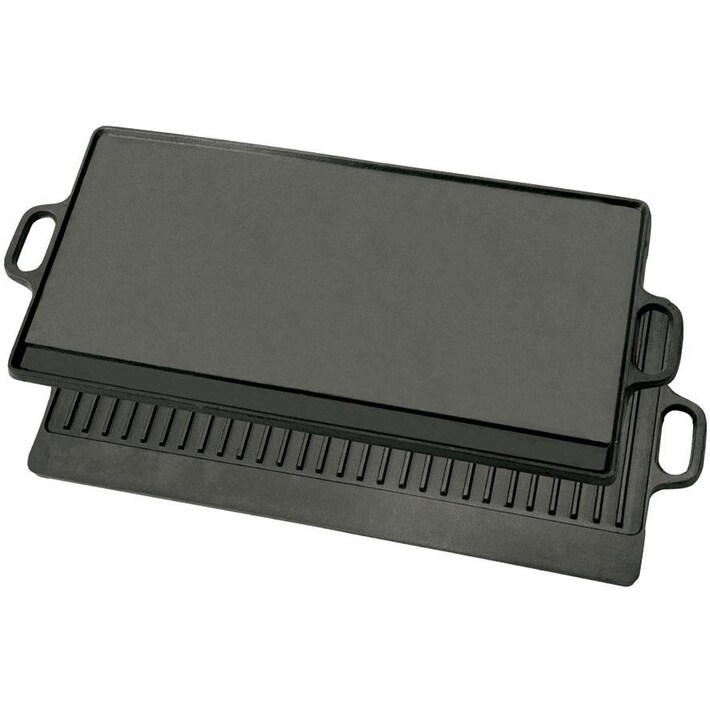 Bayou Classic Griddles Reversible 28 Inch Rectangular Cast Iron Griddle - Mycitystee
